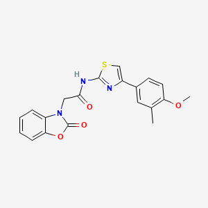 N-(4-(4-methoxy-3-methylphenyl)thiazol-2-yl)-2-(2-oxobenzo[d]oxazol-3(2H)-yl)acetamide