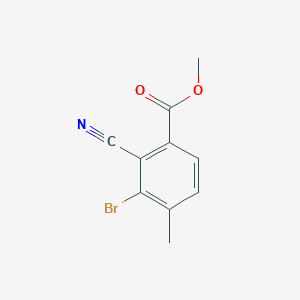 molecular formula C10H8BrNO2 B1414122 Methyl 3-bromo-2-cyano-4-methylbenzoate CAS No. 1807029-35-1