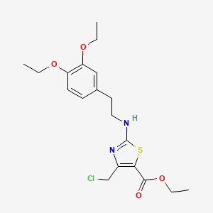 Ethyl 4-(chloromethyl)-2-{[2-(3,4-diethoxyphenyl)ethyl]amino}-1,3-thiazole-5-carboxylate