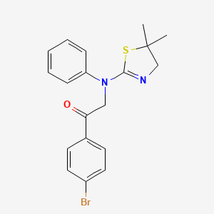 1-(4-Bromophenyl)-2-[(5,5-dimethyl-4,5-dihydro-1,3-thiazol-2-yl)(phenyl)amino]ethanone