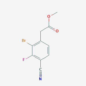molecular formula C10H7BrFNO2 B1414127 Methyl 2-bromo-4-cyano-3-fluorophenylacetate CAS No. 1807077-44-6