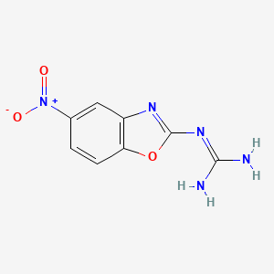 molecular formula C8H7N5O3 B14141280 1-(5-Nitro-1,3-benzoxazol-2-yl)guanidine CAS No. 337494-25-4