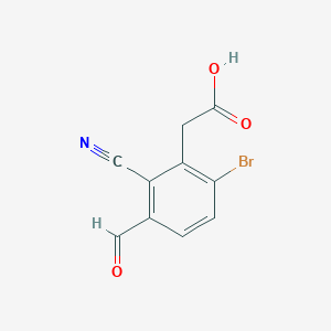molecular formula C10H6BrNO3 B1414130 6-Bromo-2-cyano-3-formylphenylacetic acid CAS No. 1805407-91-3