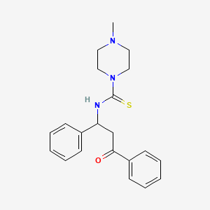 4-methyl-N-(3-oxo-1,3-diphenylpropyl)piperazine-1-carbothioamide