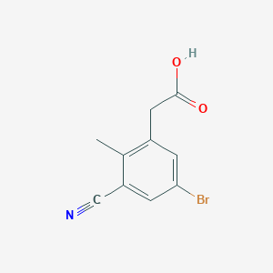 molecular formula C10H8BrNO2 B1414131 5-Bromo-3-cyano-2-methylphenylacetic acid CAS No. 1805581-00-3