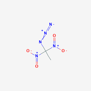 molecular formula C2H3N5O4 B14141322 1-Azido-1,1-dinitroethane CAS No. 56522-42-0