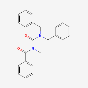 molecular formula C23H22N2O2 B14141352 N-(Dibenzylcarbamoyl)-N-methylbenzamide CAS No. 89174-80-1