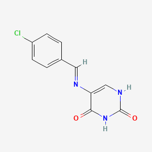 5-{[(E)-(4-chlorophenyl)methylidene]amino}pyrimidine-2,4(1H,3H)-dione