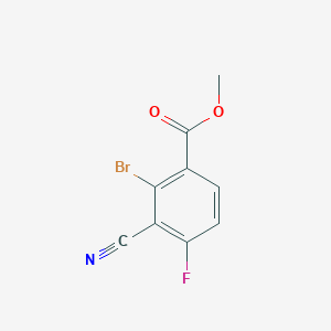 molecular formula C9H5BrFNO2 B1414140 Methyl 2-bromo-3-cyano-4-fluorobenzoate CAS No. 1807076-83-0