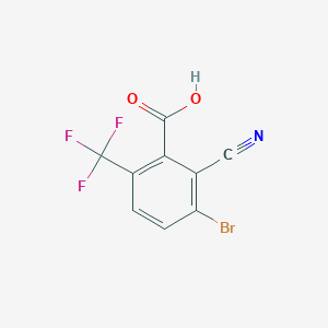 molecular formula C9H3BrF3NO2 B1414141 3-Bromo-2-cyano-6-(trifluoromethyl)benzoic acid CAS No. 1807213-48-4