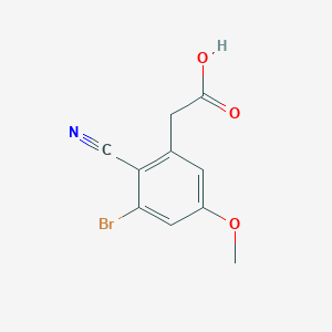 molecular formula C10H8BrNO3 B1414144 3-Bromo-2-cyano-5-methoxyphenylacetic acid CAS No. 1806852-72-1