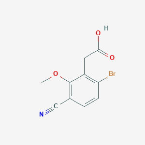 molecular formula C10H8BrNO3 B1414146 6-Bromo-3-cyano-2-methoxyphenylacetic acid CAS No. 1805491-59-1