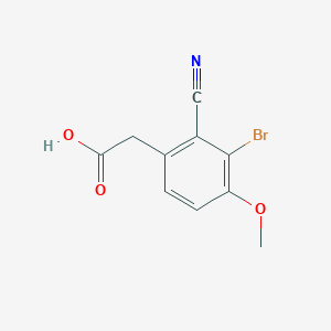 molecular formula C10H8BrNO3 B1414155 3-Bromo-2-cyano-4-methoxyphenylacetic acid CAS No. 1807081-16-8