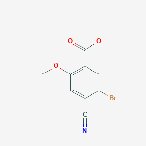 molecular formula C10H8BrNO3 B1414156 Methyl 5-bromo-4-cyano-2-methoxybenzoate CAS No. 1805528-55-5