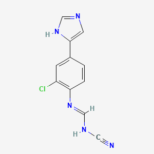 N'-[2-chloro-4-(1H-imidazol-5-yl)phenyl]-N-cyanomethanimidamide