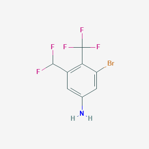 3-Bromo-5-difluoromethyl-4-(trifluoromethyl)aniline