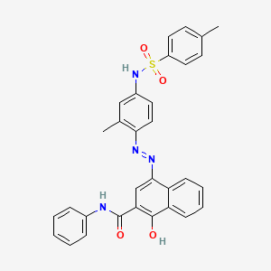 1-hydroxy-4-[(E)-(2-methyl-4-{[(4-methylphenyl)sulfonyl]amino}phenyl)diazenyl]-N-phenylnaphthalene-2-carboxamide