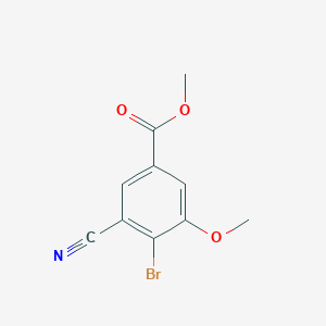 molecular formula C10H8BrNO3 B1414167 Methyl 4-bromo-3-cyano-5-methoxybenzoate CAS No. 1805019-30-0