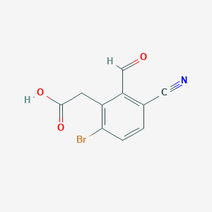 molecular formula C10H6BrNO3 B1414168 6-Bromo-3-cyano-2-formylphenylacetic acid CAS No. 1806062-67-8