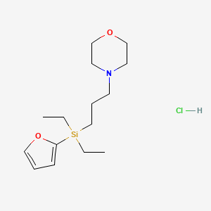 Diethyl-(furan-2-yl)-(3-morpholin-4-ylpropyl)silane;hydrochloride