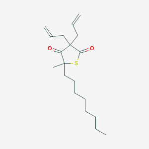 molecular formula C19H30O2S B14141745 5-Methyl-5-octyl-3,3-bis(prop-2-enyl)thiolane-2,4-dione CAS No. 847870-73-9