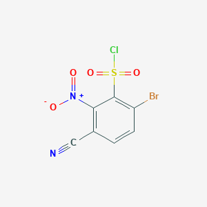 6-Bromo-3-cyano-2-nitrobenzenesulfonyl chloride