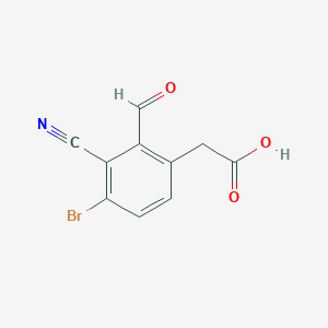 4-Bromo-3-cyano-2-formylphenylacetic acid