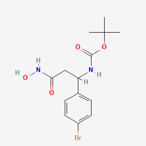 Tert-butyl [1-(4-bromophenyl)-3-(hydroxyamino)-3-oxopropyl]carbamate