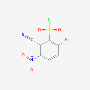 molecular formula C7H2BrClN2O4S B1414178 6-Bromo-2-cyano-3-nitrobenzenesulfonyl chloride CAS No. 1807074-35-6