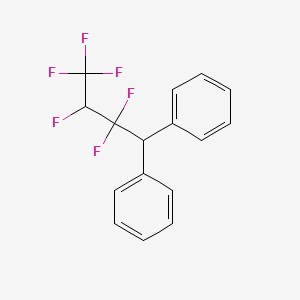 molecular formula C16H12F6 B14141794 Benzene, 1,1'-(2,2,3,4,4,4-hexafluorobutylidene)bis- CAS No. 89185-52-4