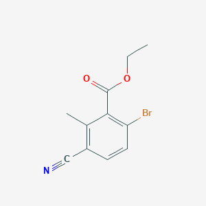 molecular formula C11H10BrNO2 B1414182 Ethyl 6-bromo-3-cyano-2-methylbenzoate CAS No. 1807209-43-3