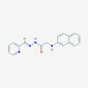 molecular formula C18H16N4O B14141844 (Naphthalen-2-ylamino)-acetic acid [1-pyridin-2-yl-meth-(E)-ylidene]-hydrazide 