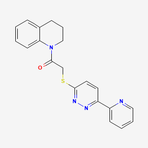 1-(3,4-dihydro-2H-quinolin-1-yl)-2-(6-pyridin-2-ylpyridazin-3-yl)sulfanylethanone