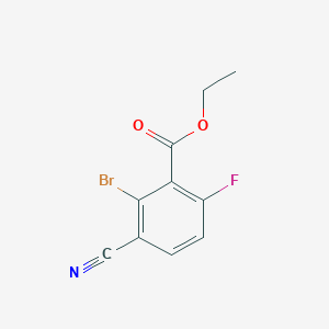 molecular formula C10H7BrFNO2 B1414196 Ethyl 2-bromo-3-cyano-6-fluorobenzoate CAS No. 1806848-35-0