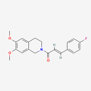 (E)-1-(6,7-dimethoxy-3,4-dihydro-1H-isoquinolin-2-yl)-3-(4-fluorophenyl)prop-2-en-1-one