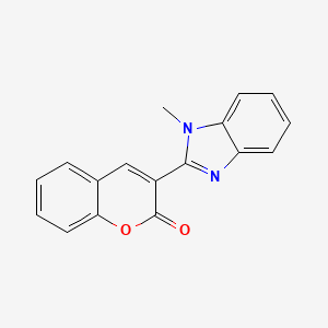 molecular formula C17H12N2O2 B14141966 3-(1-Methylbenzimidazol-2-yl)chromen-2-one CAS No. 83520-72-3