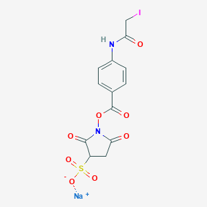 molecular formula C13H10IN2NaO8S B014142 Sulfo-N-succinimidyl (N-Iodoacetyl)aminobenzoate CAS No. 144650-93-1