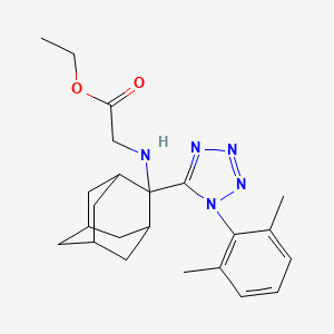 molecular formula C23H31N5O2 B14142002 N-[2-[1-(2,6-Dimethylphenyl)-1H-tetrazol-5-yl]tricyclo[3.3.1.13,7]dec-2-yl]glycine ethyl ester CAS No. 954239-32-8