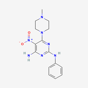 6-(4-methylpiperazin-1-yl)-5-nitro-2-N-phenylpyrimidine-2,4-diamine