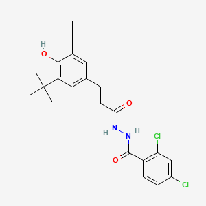 molecular formula C24H30Cl2N2O3 B14142026 2,4-dichloro-N'-[3-(3,5-di-tert-butyl-4-hydroxyphenyl)propanoyl]benzohydrazide CAS No. 50909-53-0