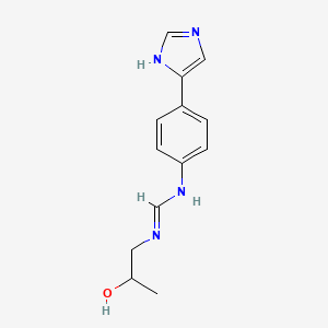 N'-(2-hydroxypropyl)-N-[4-(1H-imidazol-5-yl)phenyl]methanimidamide