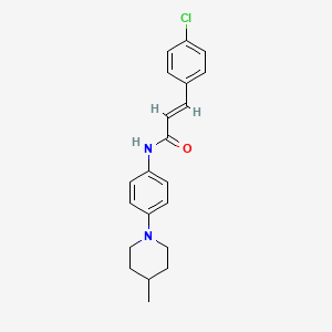 (2E)-3-(4-chlorophenyl)-N-[4-(4-methylpiperidin-1-yl)phenyl]prop-2-enamide