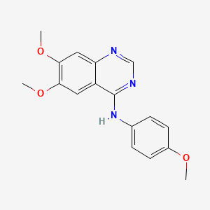 molecular formula C17H17N3O3 B14142047 (6,7-Dimethoxy-quinazolin-4-yl)-p-tolyl-amine; hydrochloride CAS No. 202475-61-4