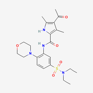 4-acetyl-N-[5-(diethylsulfamoyl)-2-morpholin-4-ylphenyl]-3,5-dimethyl-1H-pyrrole-2-carboxamide