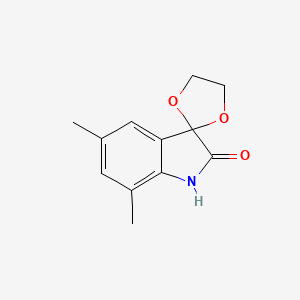 molecular formula C12H13NO3 B14142086 5',7'-dimethylspiro[1,3-dioxolane-2,3'-indol]-2'(1'H)-one CAS No. 663946-78-9