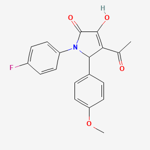 3-acetyl-1-(4-fluorophenyl)-4-hydroxy-2-(4-methoxyphenyl)-2H-pyrrol-5-one