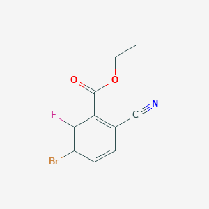 molecular formula C10H7BrFNO2 B1414210 Ethyl 3-bromo-6-cyano-2-fluorobenzoate CAS No. 1807215-04-8