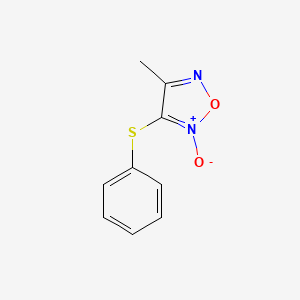 1,2,5-Oxadiazole, 3-methyl-4-(phenylthio)-, 5-oxide