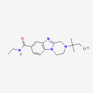 N-ethyl-2-(1-hydroxy-2-methylpropan-2-yl)-1,2,3,4-tetrahydropyrazino[1,2-a]benzimidazole-8-carboxamide