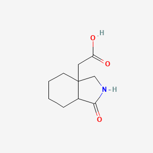 2-(1-oxidanylidene-3,4,5,6,7,7a-hexahydro-2H-isoindol-3a-yl)ethanoic acid